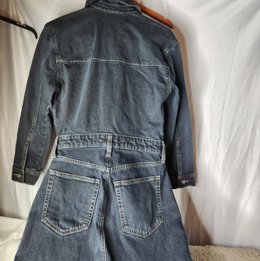 Women's Long Sleeve Denim Maxi Dress - Universal Thread Black Wash 0 - Picture 4 of 15
